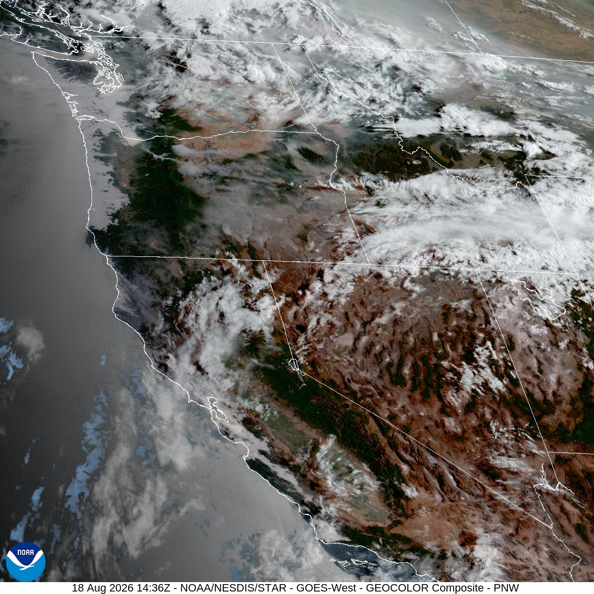 Satellite Imagery of western US